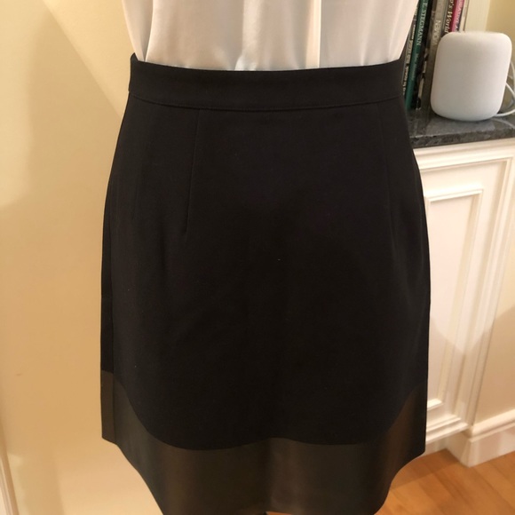 Club Monaco Faux Leather And Cloth Skirt - Picture 6 of 11